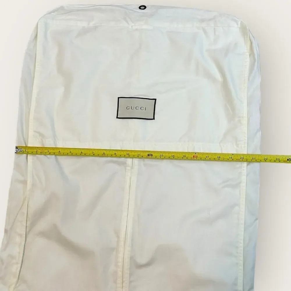 Gucci | Garment Bag & Velvet Coat Hanger | Off-white/Black | Bag: 20.5 x 57 inch